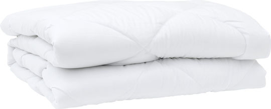 vidaXL King Size Decke 260x220cm Weiß