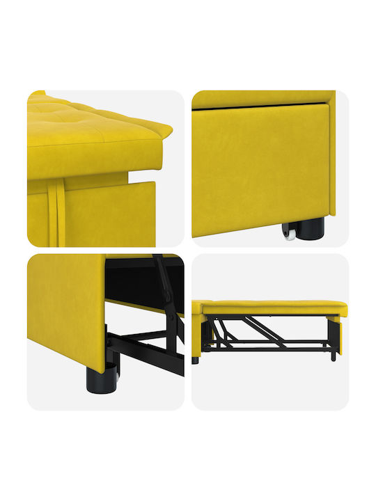 Armchair Bed Yellow 67x82x191cm