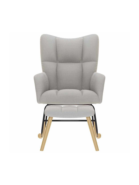 Schaukelstuhl mit Fußhocker Grey 61x78x95cm