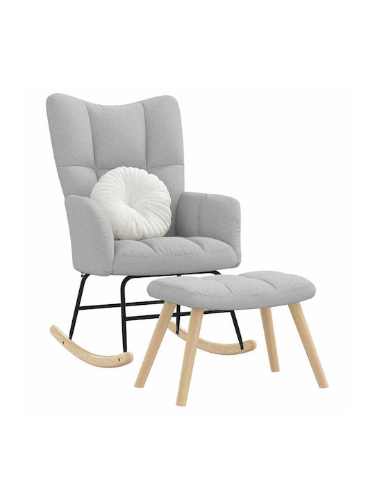 Schaukelstuhl mit Fußhocker Grey 61x78x95cm