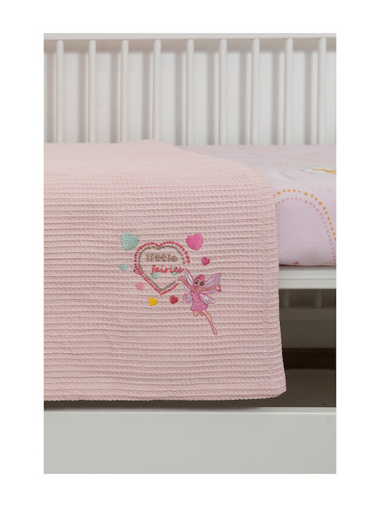 Biokarpet Naf Naf Little Fairies 303 Somon Pink Βρεφική Πικέ Κουβέρτα-κουβέρτα Πικέ