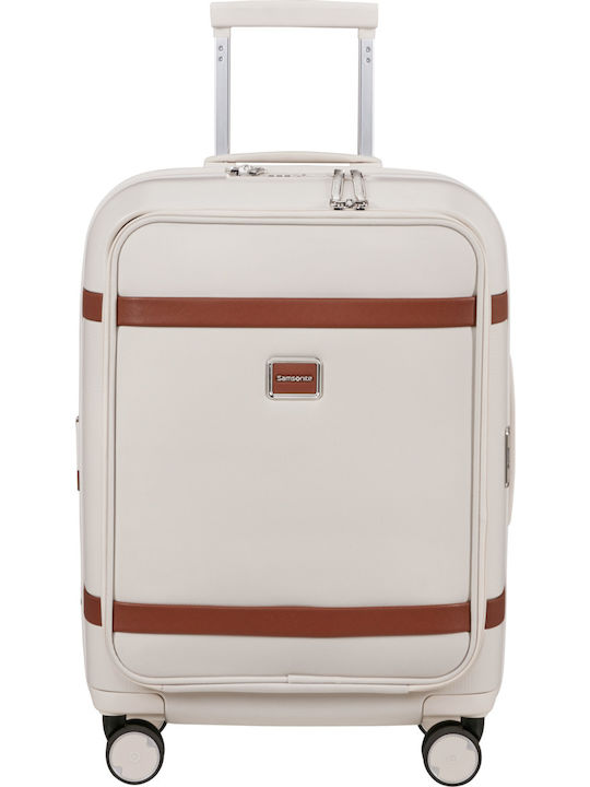 Samsonite Spinner Βαλίτσα Ταξιδίου Καμπίνας Σκληρή Μπεζ με 4 Ρόδες Ύψους 55εκ.