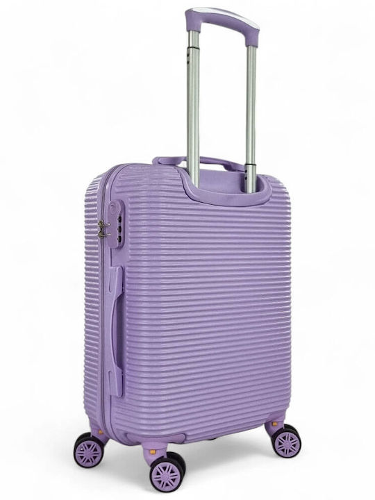 FlyNow Cabin Hard Purple Suitcase with 4 Wheels Height 55cm