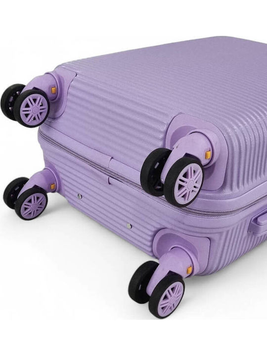 FlyNow Cabin Hard Purple Suitcase with 4 Wheels Height 55cm