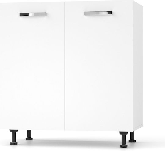 Ντουλάπι Νεροχύτη Charlotte 80x46.5x82cm Λευκό