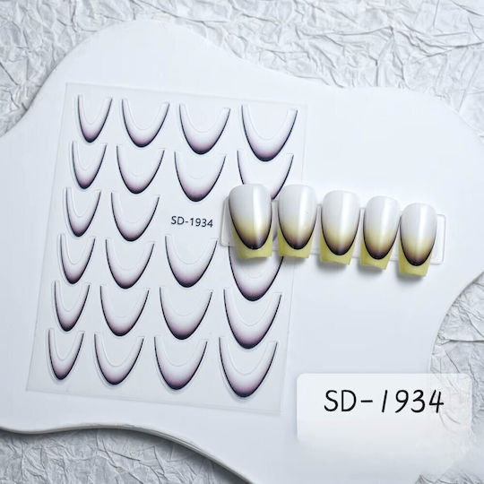 Set 23 5d Französische Linienaufkleber Sd-1934