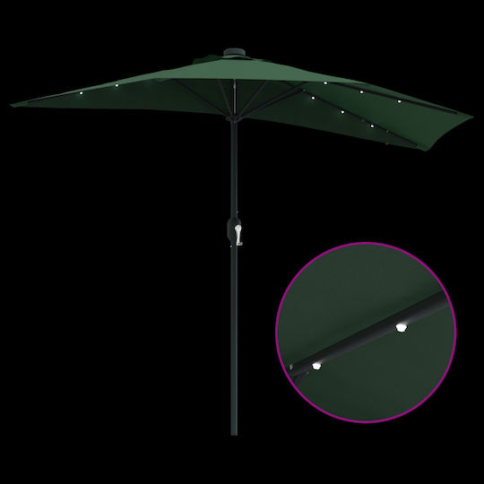 Hanging Aluminum Garden Parasol Green 2.23x2.23xHeight 2.23m