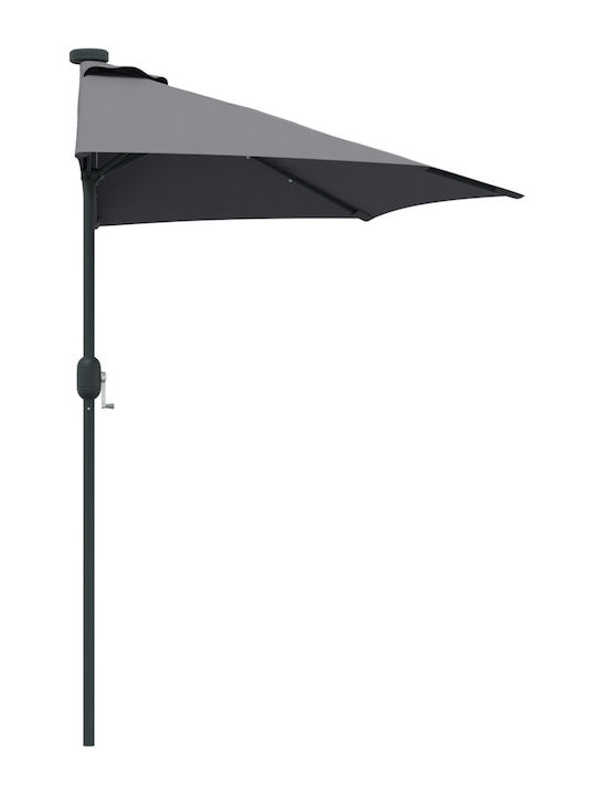 Garten- und Terrassen-Sonnenschirm Hängend Aluminium Grau 2,23x2,23xHöhe 2,23 m