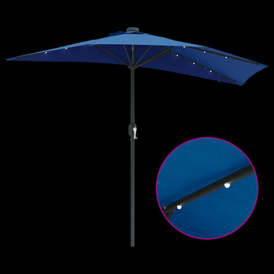 Hanging Aluminum Garden Parasol Blue 2.23x2.23xHeight 2.23m