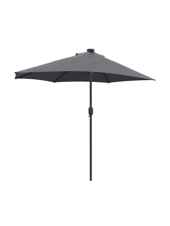 Garten- und Terrassen-Sonnenschirm Hängend Aluminium Grau 2,23x2,23xHöhe 2,23 m