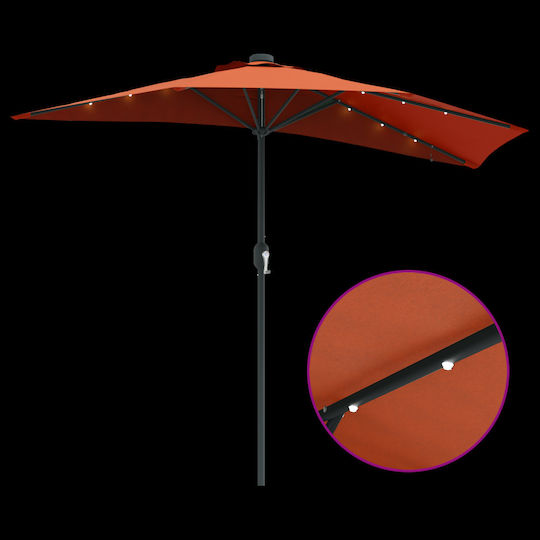 Hanging Aluminum Orange Garden & Terrace Parasol 2.23x2.23xHeight 2.23m