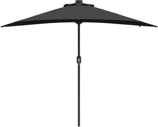Hanging Aluminum Black Parasol 2.23x2.23xH2.23m
