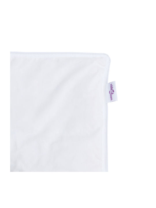 vidaXL Cuvertură Extra-dublu Alb 240x200cm