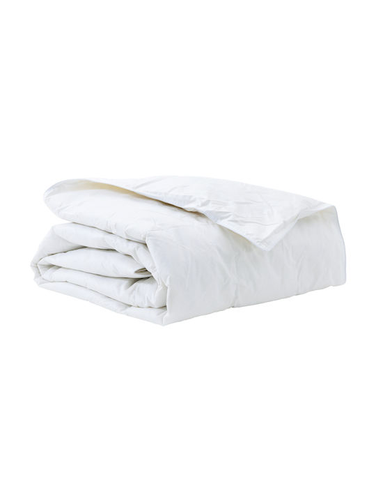 vidaXL Κουβερλί Μονό Λευκό 155x220cm