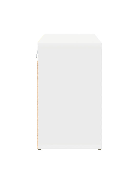Entry Furniture with Shoe Rack / Wardrobe & Bench White 52.5x30x50cm