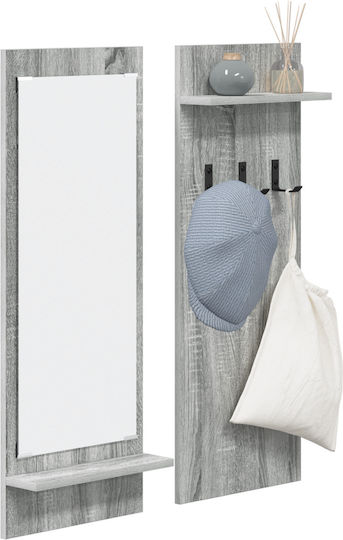 Антре с Огледало & Закачалка Sonoma Gray 70x10x90бр