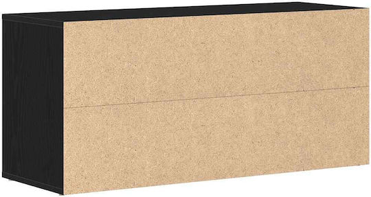 Eingangsmöbel mit Schuhschrank & Bank Black Oak 100x35x45cm