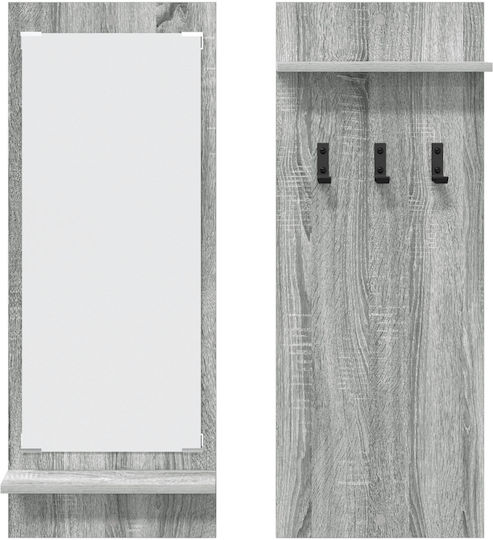 Антре с Огледало & Закачалка Sonoma Gray 70x10x90бр