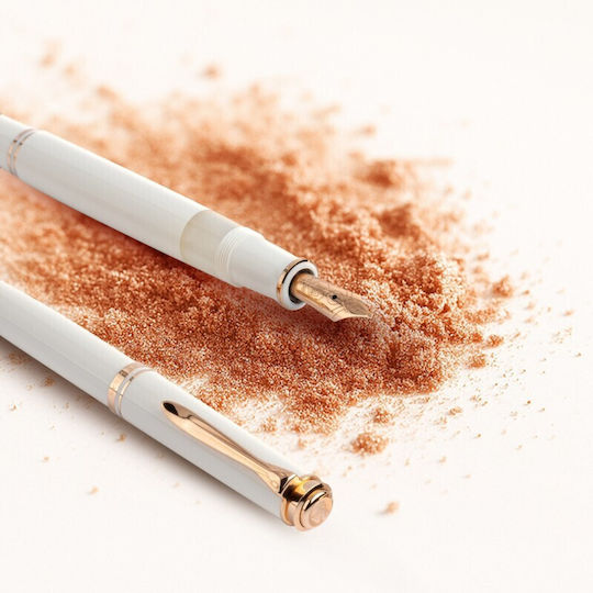Pelikan Souverän M600 White Rose Gold Special Edition Fountain Pen 4012700827449 Extra Fine 14k Nibs