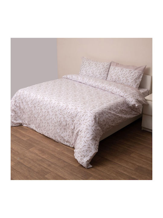 Anna Riska Duvet Cover Set Cotton Queen with 2 Pillowcases 220x240 Beige