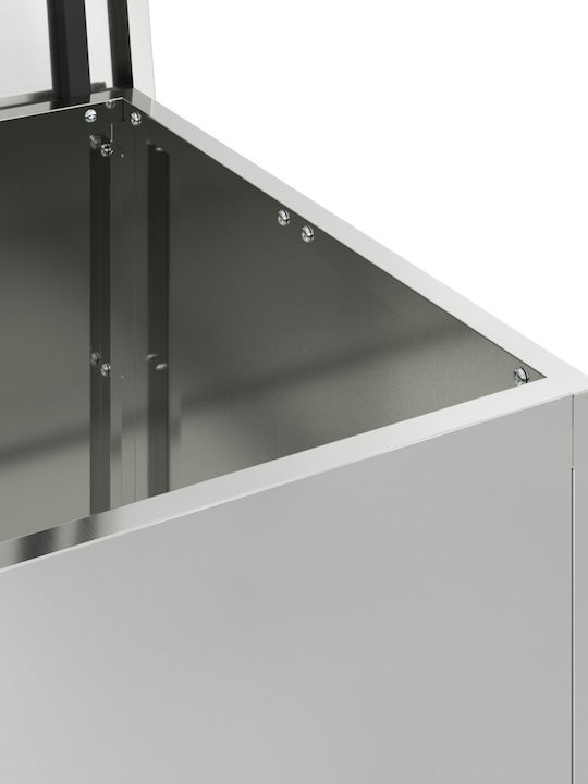 vidaXL Outdoor Storage Box 117lt Silver L55xW50.5xH50cm