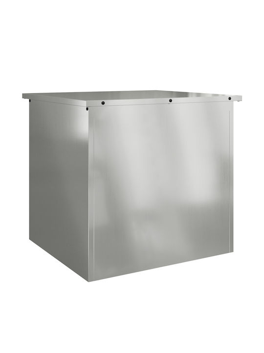 vidaXL Outdoor Storage Box 117lt Silver L55xW50.5xH50cm