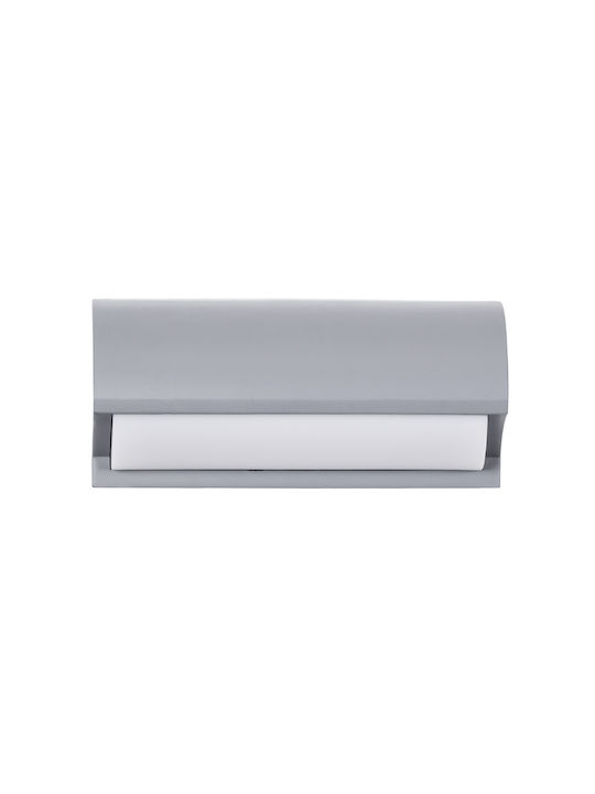 GloboStar Horizon Стенна Външна Таванна Лампа LED IP65 15W с Естествено Бяло Осветление 23.5x11x10см
