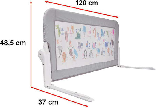 Guimo Pliabil Bară de protecție pentru pat în Culoare Gri 120x14x48εκ. 1buc