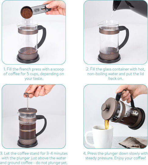 Navaris Cafetieră cu Filtru Manual din Oțel Inoxidabil Bronz 350ml