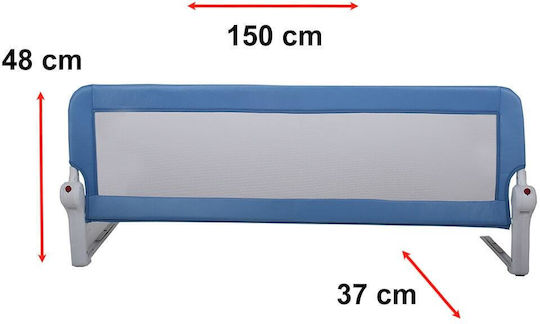 Guimo Pliabil Bară de protecție pentru pat din Plastic în Culoare Albastru 15x10cm 1buc