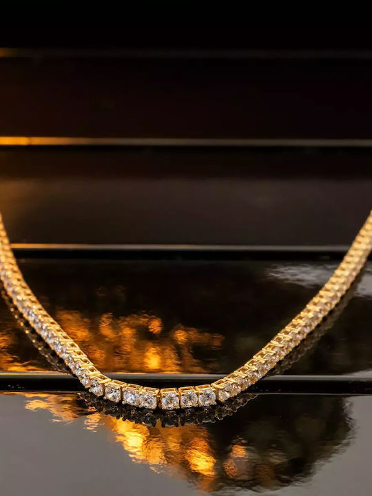 Set with Necklace , Earrings & Bracelet from Gold 9K with Stones