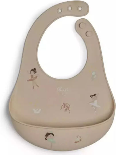 Citron Waterproof Bib Silicone with Button & Pocket Citron