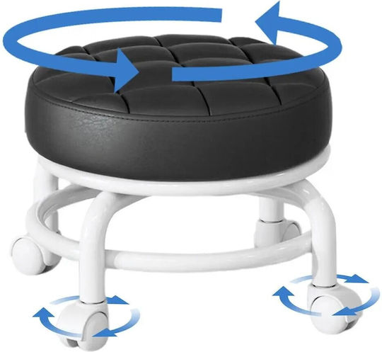 Wheeled Stool Black