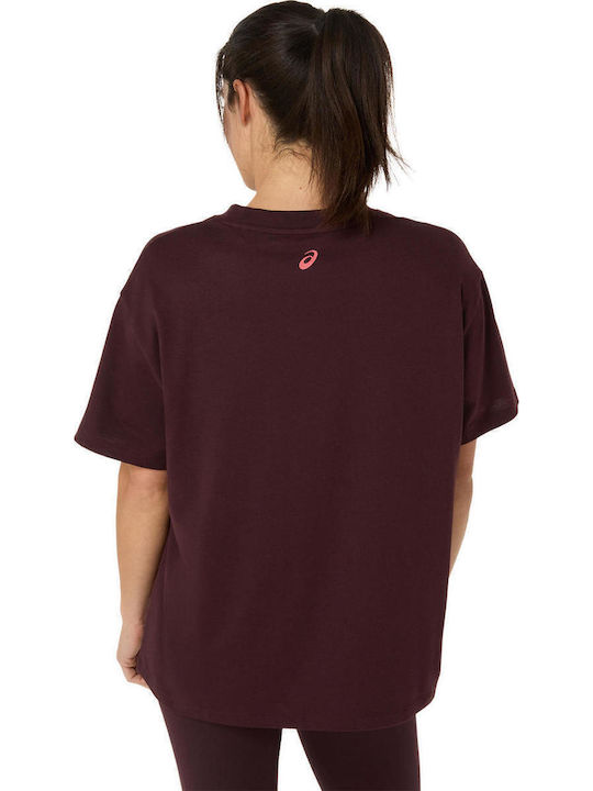Logo Γυναικείο Αθλητικό T-shirt Μπορντό