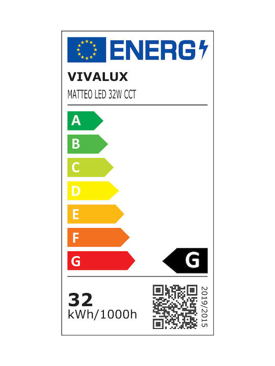 Vivalux Deckenleuchte 80cm Schwarz mit Integrierter LED
