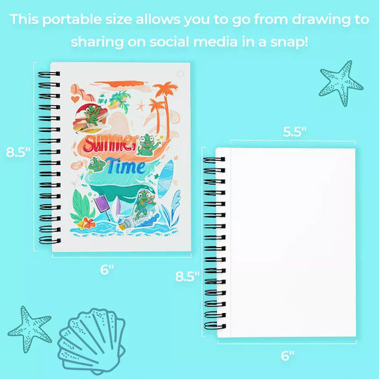 Sketchbook Ohuhu Double Sided Bleedproof Art Spiral 60 Sheets 216x140mm 83000-47