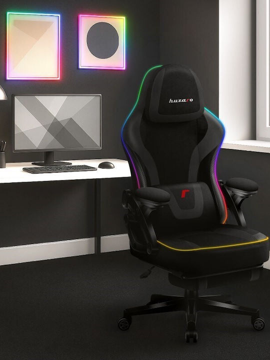 Huzaro Force 4.6 Gaming Chair with RGB Lighting and Footrest Black