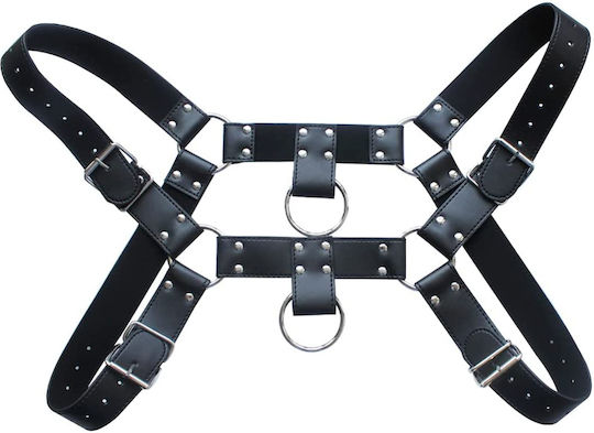 Leather Body Male Harness Black