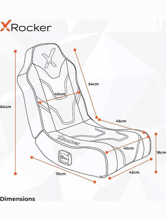 X-Rocker Shadow 2.0 Gaming Stuhl Black / Blue