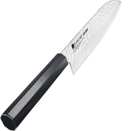 Kasumi Kuro Santoku Knife Made of Damascus Steel 16.5cm