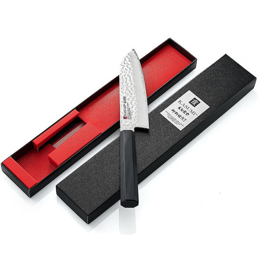Kasumi Kuro Santoku Knife Made of Damascus Steel 16.5cm