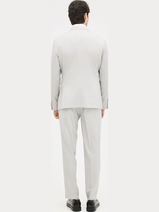 Pantaloni Elastic cu Croială Slim Light Gray