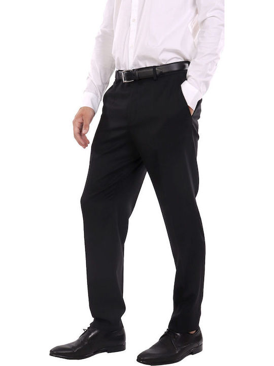 Men's Trousers Chinos Elastic Tapered Black