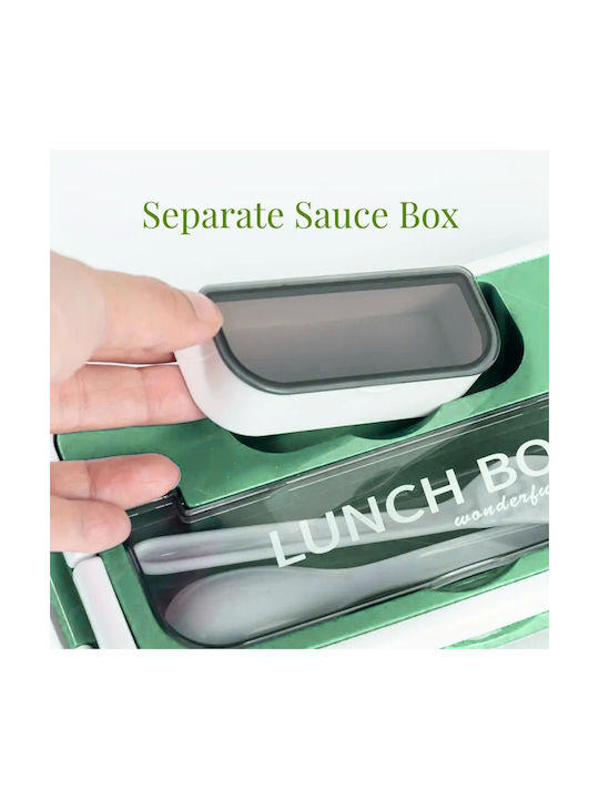 Uncle George Microwave Plastic Lunch Box Green 800ml