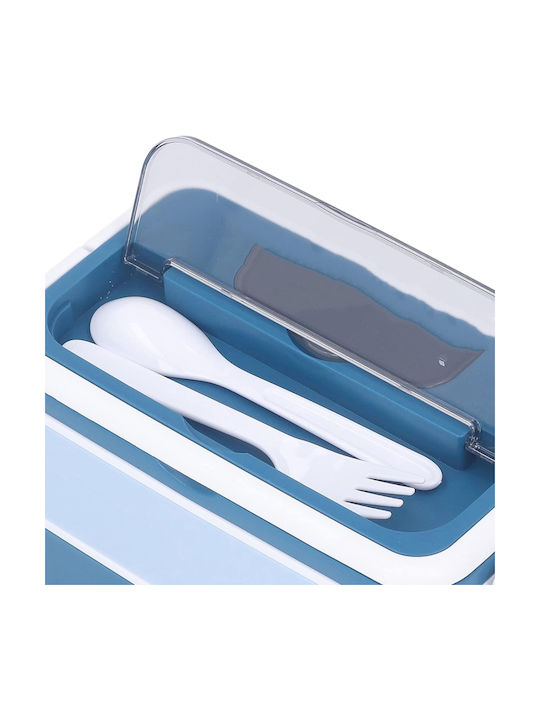 Uncle George Microwave Plastic Lunch Box Blue 1600ml