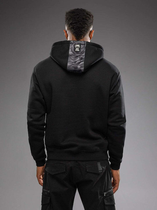 Φούτερ με Κουκούλα Black/storm Grey