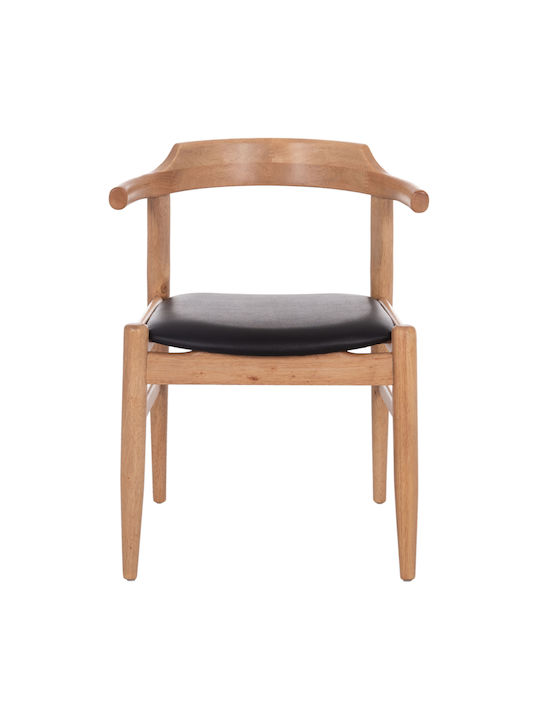 Cersei Stühle Speisesaal Light Oak, Black 2Stück 57x53x72cm