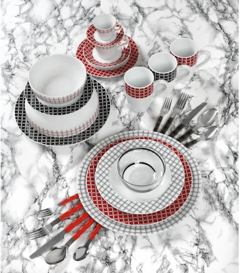 Cryspo Trio Multicolor Porțelan Set de Vase 20buc