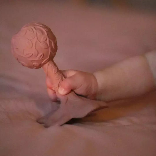 Natruba Teething Rattle made of Rubber for 0 m+