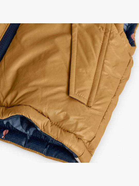Kids' Coat Sleeveless Double Sided with Hood Navy